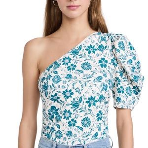 Free people something bout you top Womens extra small Xs puff sleeve bodysuit